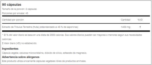 Nutrex Tribulus 1400 - 90 Capsulas