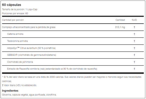 Nutrex Lipo-6 Black Ultra Concentrate - 60 Capsulas