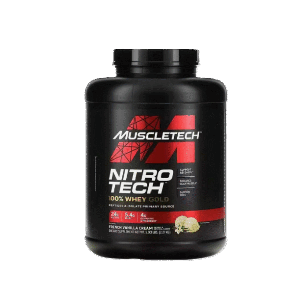 MuscleTech Nitro-Tech 100% Whey Gold - 5lb Crema de Vainilla Francesa