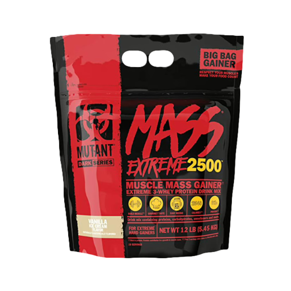 Mutant Mass Extreme 2500 - 12lb Helado de Vainilla